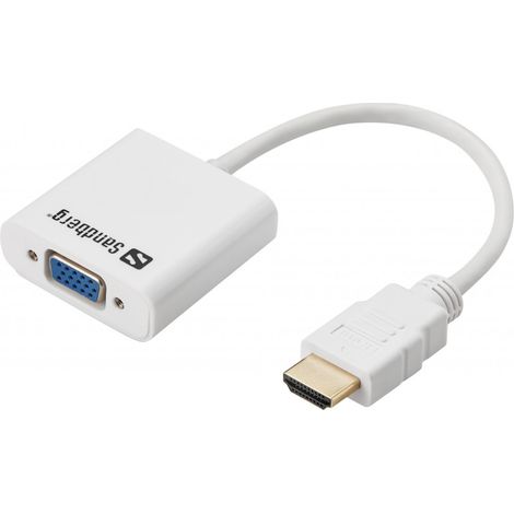 Sandberg HDMI to VGA Converter blanc compact léger (1/2)