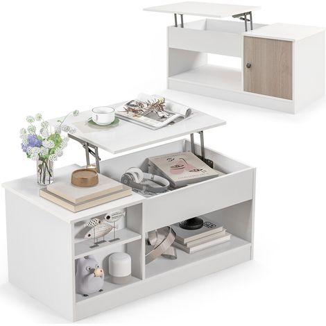 Lift Top Coffee Table Modern Wooden Lift Top Dining Cocktail Table Living Room (1/5)