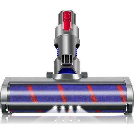 Motorisierte Bürste kompatibel mit Dyson V7 V8 V10 V11 V15. Weiche Walze für Parkett, Fliesen und Licht für dunkle Ecken.