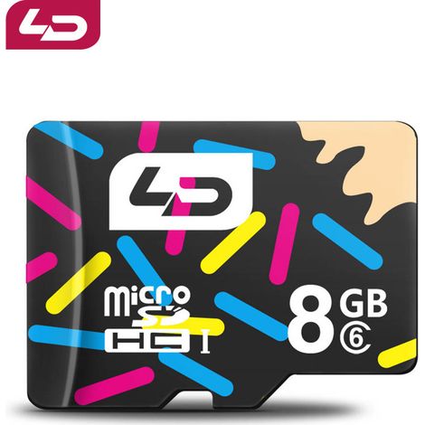 LD, carte mémoire U1 haute vitesse de 8 Go, adaptée aux téléphones portables et aux cartes TF, compatible avec les drones et les appareils photo