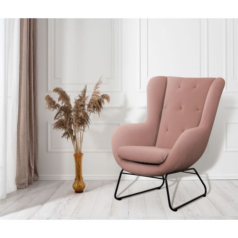 Sessel Designersessel ARTEMIS in Stoff Kronos Altrosa (1/3)
