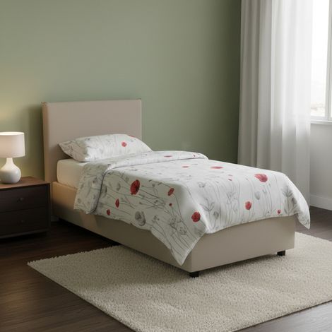 Dmora - Einzelbett Dbabb, Containerbett mit Kunstlederbezug, 100% Made in Italy, Frontöffnung, inklusive Matratze Cm 80x200, Turteltaube (1/5)