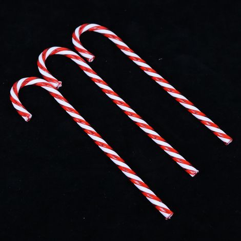 Lot de 12 cannes de Noël décoratives à suspendre au sapin, en forme de bonbons de 15 cm. (1/5)