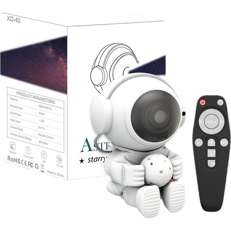 Projecteur de ciel étoilé pour astronaute, veilleuse d'ambiance étoilée, lampe laser nébuleuse pour astronaute avec télécommande (te (1/5)