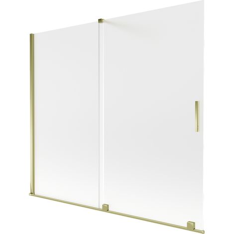 Mexen Velar Badewannenfaltwand 2-teilig verschiebbar 180 x 150 cm, matt, gold - 896-180-000-31-50 (1/2)