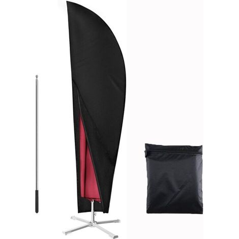 Housse de Parasol Déporté, Étanche, Coupe-Vent, Anti-UV, Robuste Tissu 420D Oxford Housse de Protection pour Parasol avec Tige Télescopiqu265CM(40x70x50cm)