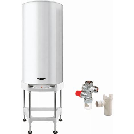 Pack chauffe eau électrique 200 Litres Sagéo stéatite ARISTON + Trépied + Groupe de sécurité 3/4 + Siphon