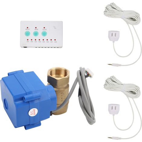 Robinet à bille laiton DN20 deux voies à un seul clapet, détecteur de fuite intelligent domestique avec alarme et sécurité (AC100-240V), norme européenne. (1/5)