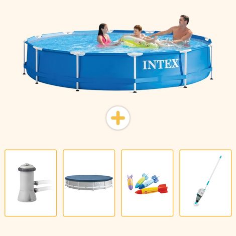 Intex Piscine Tubulaire Ronde - 366x76 cm - 5-pièces S269 (1/5)