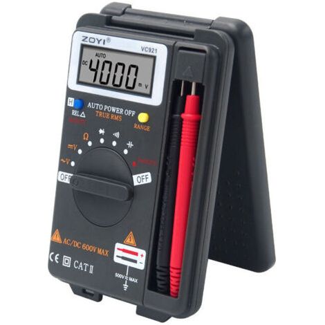 Multimètre numérique, VC921 Auto Pocket multimètre numérique multimètre Poche multimètre Portable Type 4000-Word Voltmètre numérique Voltmètre Test,de DEBUNS (1/5)