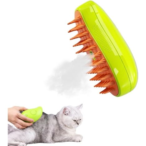 Brosse à vapeur pour chat - Brosse à vapeur 3 en 1 pour chat, brosse à vapeur autonettoyante pour chat SENL (1/2)
