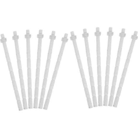 Kit de Toilette à chasse d’eau 12 Pièces, Blanc (1/5)