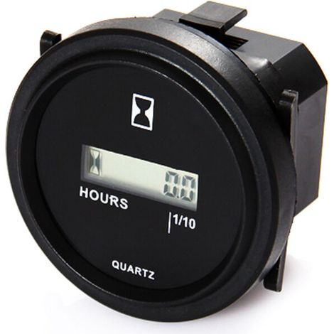 GU.B/bon Compteur Horaire Rond LCD Compteur Horaire Quartz AC86-230V pour Chariot Fourche Chariot de golf Bateau Tracteur Générateur Moteur Tondeuse (1/5)