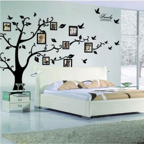 Autocollants muraux arbre + cadre photo - 200 x 250 cm - PVC - Contemporain (1/2)