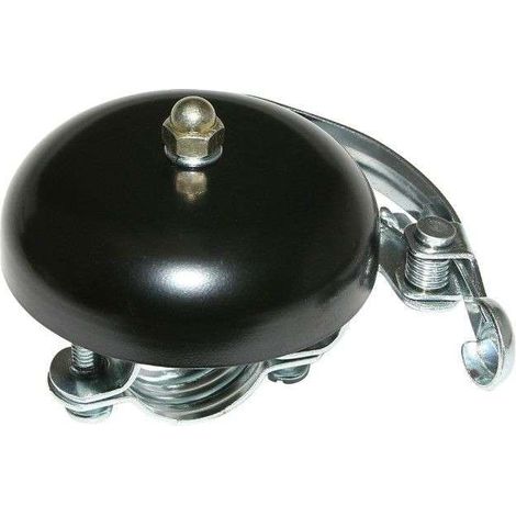 Sonnette vélo type timbre métal retro vintage diamètre 57mm noir avertisseur cycle route ville (1/2)