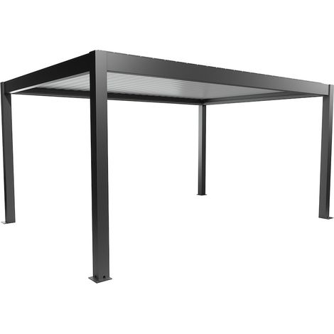Pergola Gr. 5 x 3,5 dunkelgrau-metallic/weiss