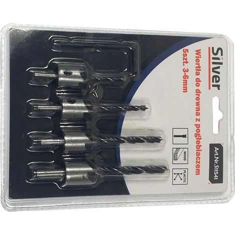 Bohrer silver s11541 Schnellstahl 5 Stück 3-6 mm (1/3)