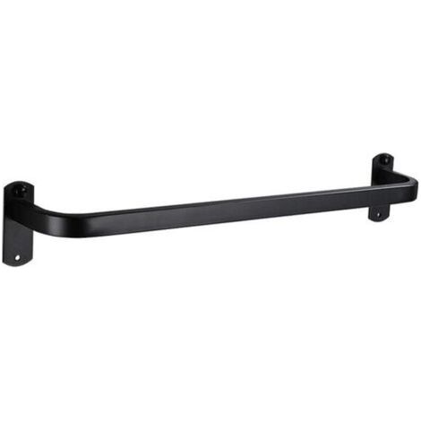 Porte-serviettes en aluminium noir espace porte-serviettes porte-serviettes de bain pour toilette de salle de bain (couche unique 30cm) (1/3)