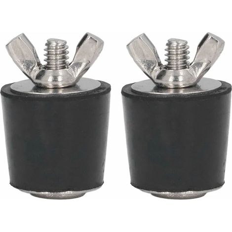 Bouchons en caoutchouc pour piscine, lot de 2. Bouchons en caoutchouc pour l'hivernage des piscines. Bouchon conique. Accessoires de piscine. 25 mm (1/5)
