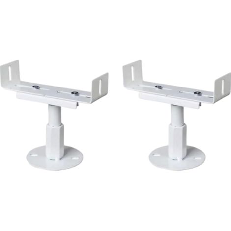 Pieds de radiateur en acier- Lot de 2 supports de sol réglables de 8 à 13 cm de hauteur - Design élégant - Anti-buée - Installation facile pour radiateurs en fonte - Blanc (1/5)