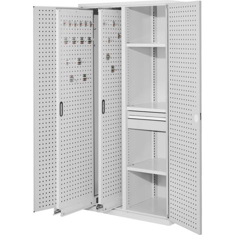 Kappes ®RasterPlan Vertikalschränke 1950x1000x600mm Modell 82 Lochplattentüren lichtgrau
