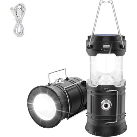 Lampada a LED pieghevole - Lanterna da campeggio impermeabile - Torcia a energia solare con batteria di emergenza (1/5)