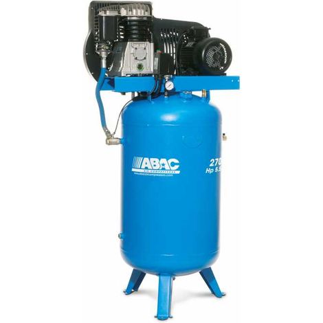 Abac - Compresseur d'air à pistons vertical bi-étagés 400 V Tri 7,5 CV 270 litres - B6000/270 VT7,5