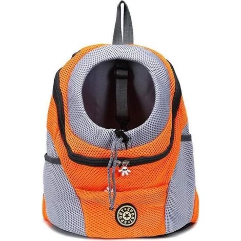 Deluxe Pet Carrier Sac à dos pour petits chats et chiens, chiots Design aéré, accès double face, fonctions de sécurité et dossier (1/4)