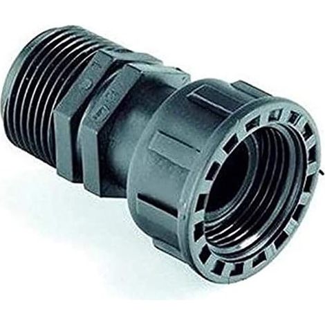 Manguito colector de riego 1" Macho x Hembra giratoria, accesorio para colector de sistema de riego