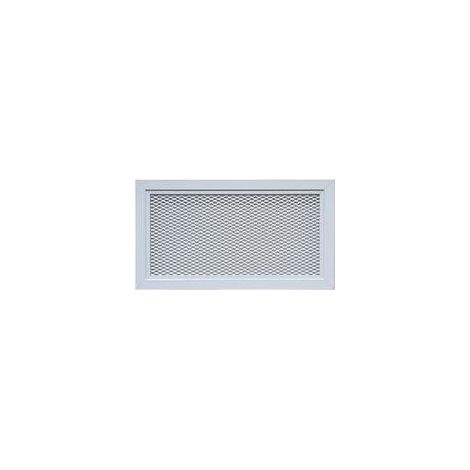 Grille de ventilation aluminium perforé blanc moderne avec filet métallique – RAL9016 – Grille d’aération intérieur extérieur – 30 x 15 cm rectangulaire.