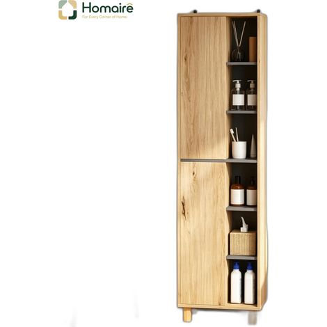 Aufbewahrungseinheit mit Schubladen, natur, in Holzdekor 40 x 24 x 148 cm HOMAIRE (1/5)