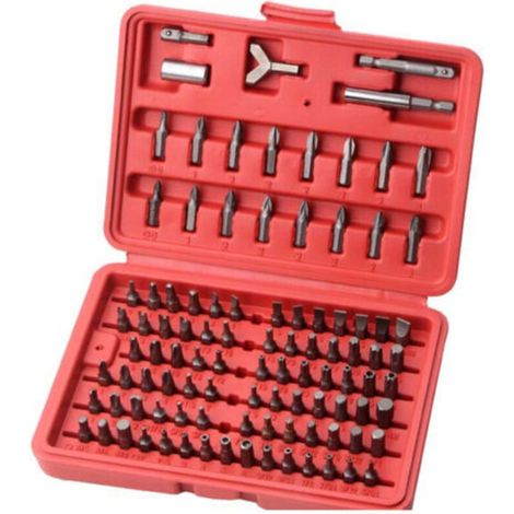 Jeu d'embouts 100 pièces boîte rouge