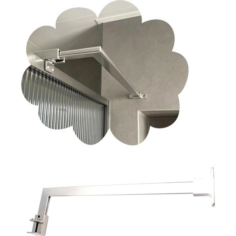 Barre de support paroi douche en acier inoxydable forme L, bras (1/5)
