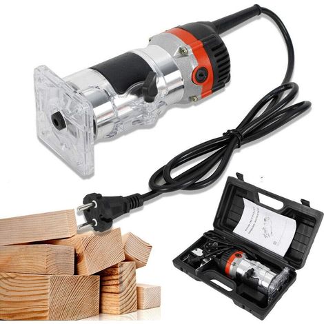 Gojoy – Défonceuse électrique à main 800 W – Vitesse 30 000 tr/min – Diamètre de pince 6,35 mm – Pour bois dur et teck (1/4)