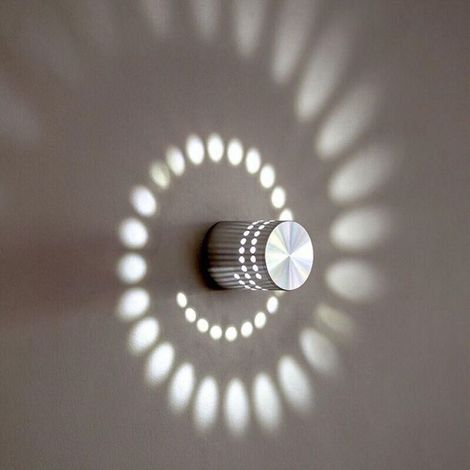 Applique Murale Spirale Applique Murale 3W Moderne LED Applique pour Chambre, Couloir, Couloir, Bar, Café, Salon (Lumière Blanche) [Classe énergétique A+] (1/5)