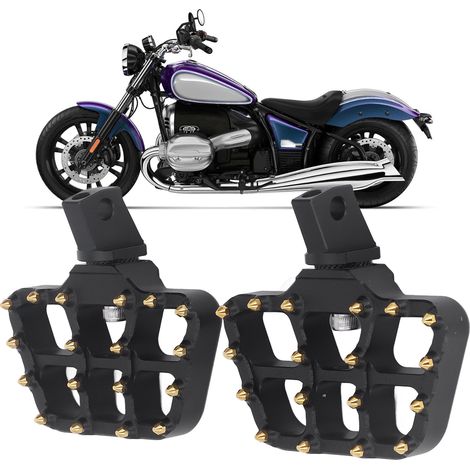 Ein Paar vordere Fußrasten, kompatibel mit BMW R18 2020-2022+ (breitere Fußrasten), goldfarben. (1/5)