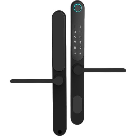 Serrure à mortaise Intelligente sans clé, Double Face, résistante aux intempéries, for l'extérieur, Clavier numérique Bluetooth, Serrure de Porte en Aluminium à Empreintes digitales(7085) (1/5)