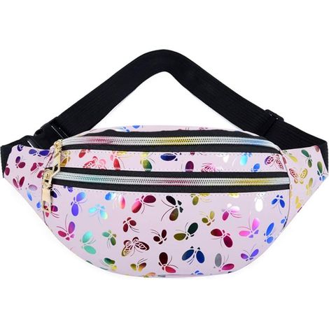 Sac ceinture imperméable en cuir PU (rose), (1/4)