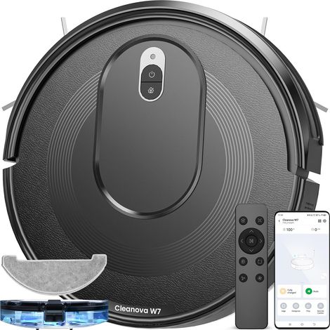 Aspirateur Robot 3 en 1,Robot aspirateur Laveur Aspiration 4000Pa,120min d'Autonomie,Anti-Enchevêtrement,Ultra-Silencieux 55dB,aspirateur Robot Poils Animaux (1/5)