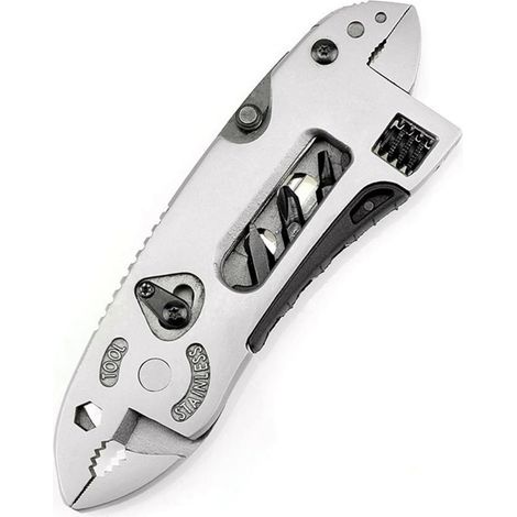 Outil multifonction comprenant pince, tournevis de poche, clé réglable, clé à molette, outils multifonctions pour le camping et la survie en extérieur (1/5)