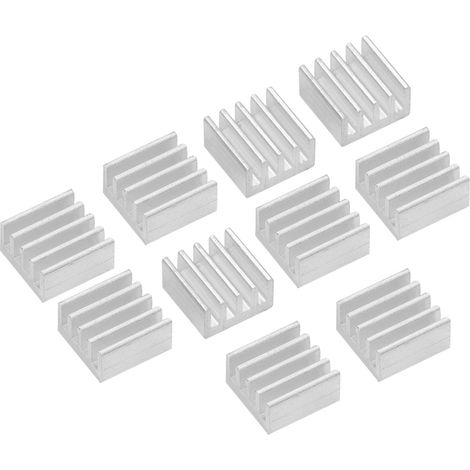 10 dissipateurs thermiques autocollants en aluminium pour imprimante 3D A4988, refroidissement rapide (1/5)