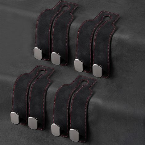 Car Handbag Hook, Car Seat Back Storage Hook (Black - 4 Pack) (1/5)