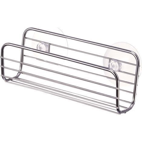 1-teiliges Set aus 17 cm starkem Doppel-Saugnapf-Aufbewahrungsregal, Dusche