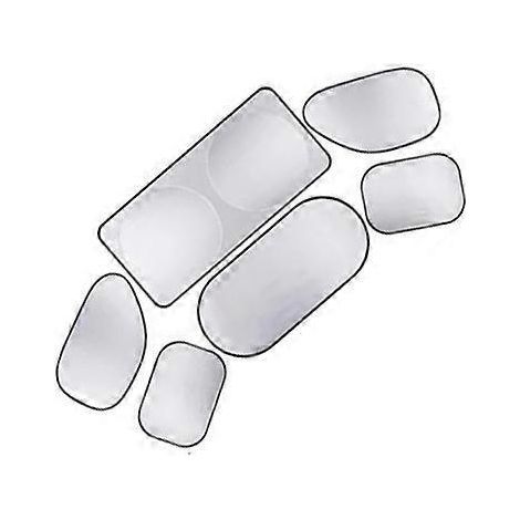 6-teiliges Auto-Windschutzscheiben-Sonnenschutzset, silberbeschichtet, Doppelschlaufen-Sonnenschutz-Set (1/5)