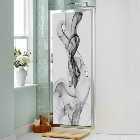 3D-Aufkleber für Türen, PVC-Wanddekoration im Trompe-l'œil-Stil, 2er-Set (45 x 200 cm), Stil G