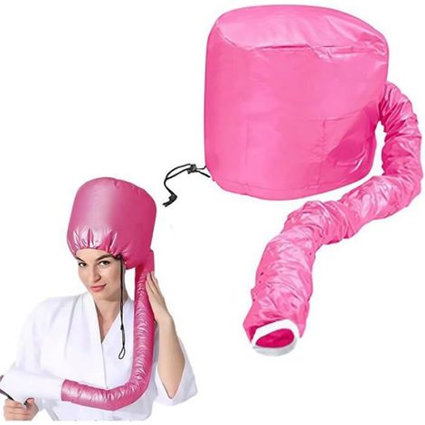 1 Bonnet Séchoir,Nylon,Doublure Plastique,Tube Extensible,Soin Cheveux Domestique (1/5)