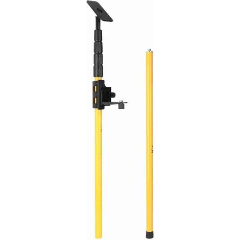 Tige Télescopique de Niveau Laser 104-400 cm Réglable Hauteur Perche Télescopique Extensible du Sol au Plafond