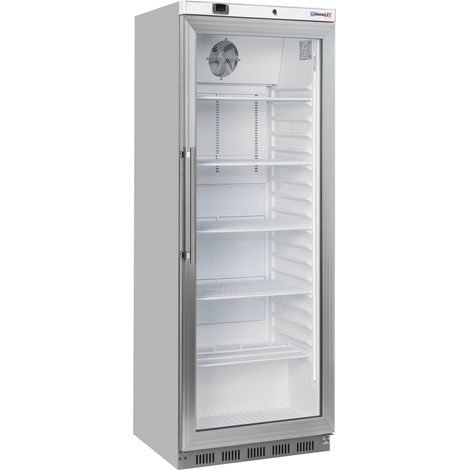 Refrigerador Casselin positive profesional vitrificada inox 400L ventilado