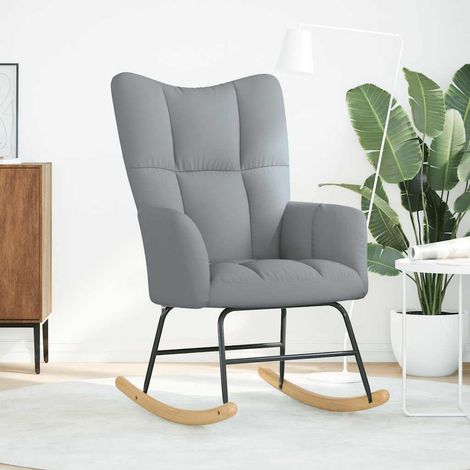 Chaise à bascule Gris clair Tissu (1/5)