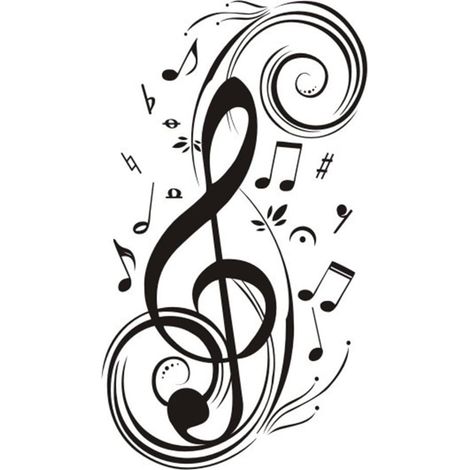 Stickers muraux créatifs, décoration, stickers muraux pour salon, stickers muraux pour chambre, décoration à faire soi-même, stickers en PVC, stickers muraux notes de musique, 73 x 43 cm